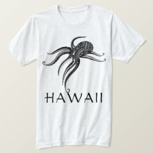 OCTOPUS POLYNESISCHE STAM HAWAII Blauw T-shirt