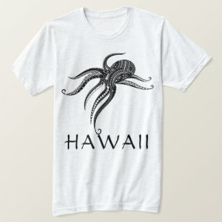 OCTOPUS POLYNESISCHE STAM HAWAII Blauw T-shirt