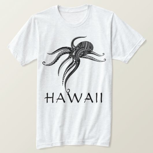 OCTOPUS POLYNESISCHE STAM HAWAII Blauw T-shirt (Design voorkant)