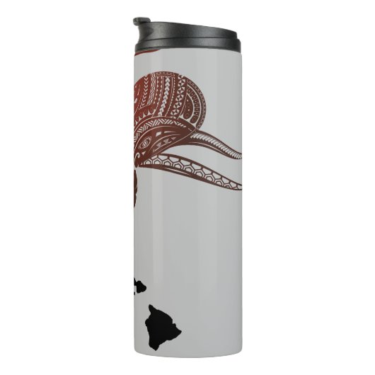 OCTOPUS POLYNESISCHE STAM HAWAII EILANDEN THERMOSBEKER (Geroteerd rechts)