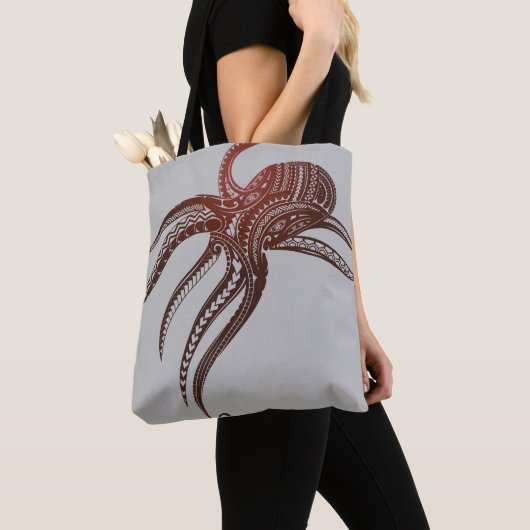 OCTOPUS POLYNESISCHE STAM HAWAII EILANDEN TOTE BAG (Dichtbij)