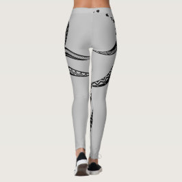 OCTOPUS POLYNESISCHE STAM HAWAII EILANDEN Zwart Leggings