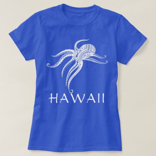 OCTOPUS POLYNESISCHE STAM HAWAII Wat T-shirt (Design voorkant)