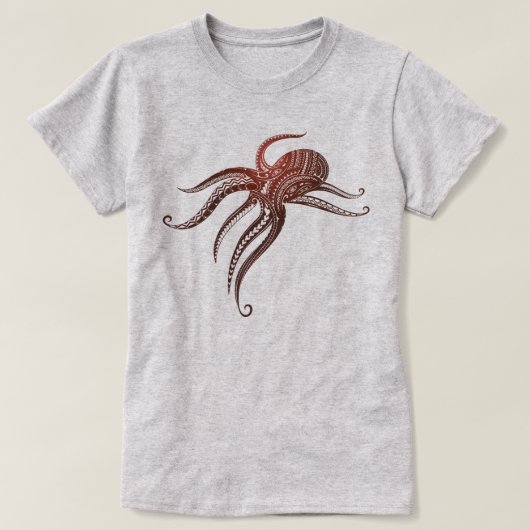 OCTOPUS POLYNESISCHE STAM T-SHIRT (Design voorkant)