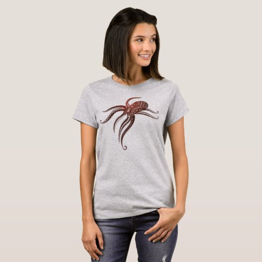 OCTOPUS POLYNESISCHE STAM T-SHIRT (Voorkant volledig)
