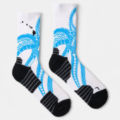 OCTOPUS POLYNESISCHE TRIBAL HAWAII EILANDEN LtBlue Sokken (Rechts)