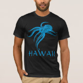 OCTOPUS POLYNESISCHE TRIBAL HAWAII LtBlue T-shirt (Voorkant)