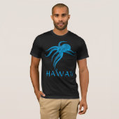 OCTOPUS POLYNESISCHE TRIBAL HAWAII LtBlue T-shirt (Voorkant volledig)