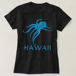 OCTOPUS POLYNESISCHE TRIBAL HAWAII LtBlue T-shirt