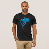 OCTOPUS POLYNESISCHE TRIBAL LTblue T-shirt (Voorkant volledig)