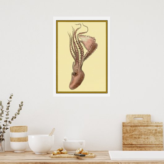  octopus poster (Keuken)
