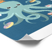 Octopus Poster afdrukken (Hoek)