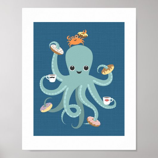 Octopus Poster afdrukken (Voorkant)