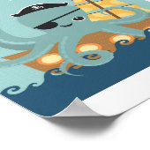 Octopus Poster afdrukken (Hoek)