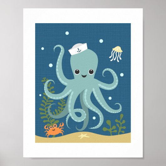 Octopus Poster afdrukken (Voorkant)