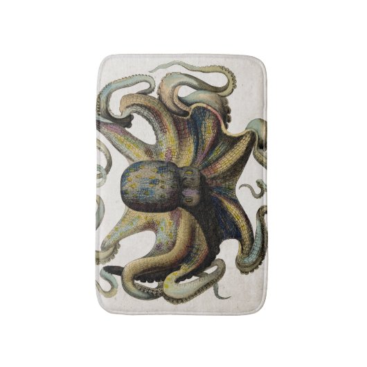  Octopus Print Bath Mat (Voorkant Verticaal)