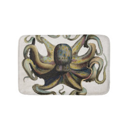  Octopus Print Bath Mat