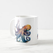 Octopus Print Koffie Mok (Voorkant links)