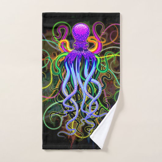 Octopus Psychedelic Luminescence Bad Handdoek (Handdoek)