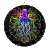 Octopus Psychedelic Luminescence Dartbord (Voorkant)