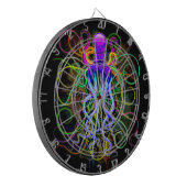 Octopus Psychedelic Luminescence Dartbord (Voorkant Links)
