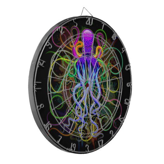 Octopus Psychedelic Luminescence Dartbord (Voorkant Links)