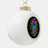 Octopus Psychedelic Luminescence Keramische Bal Ornament (Links)