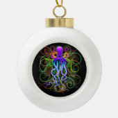 Octopus Psychedelic Luminescence Keramische Bal Ornament (Voorkant)