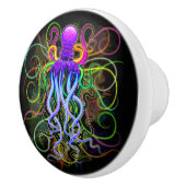 Octopus Psychedelic Luminescence Keramische Knop (Rechts)