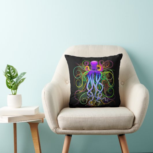 Octopus Psychedelic Luminescence Kussen (Stoel)