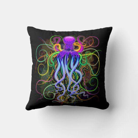 Octopus Psychedelic Luminescence Kussen (Achterkant)