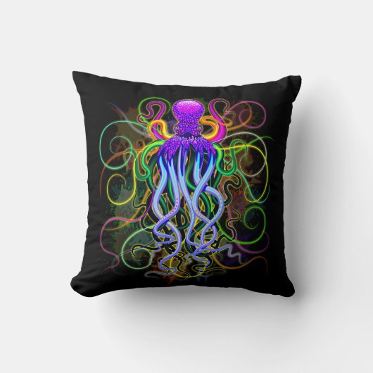 Octopus Psychedelic Luminescence Kussen (Voorkant)