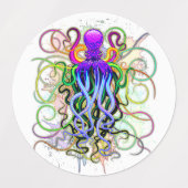 Octopus Psychedelic Luminescence Labels (Design 2)