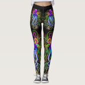 Octopus Psychedelic Luminescence Leggings (Voorkant)