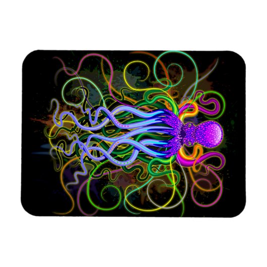 Octopus Psychedelic Luminescence Magneet (Horizontaal)