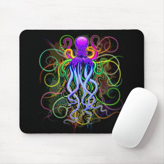 Octopus Psychedelic Luminescence Muismat (Met muis)