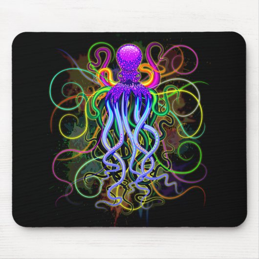 Octopus Psychedelic Luminescence Muismat (Voorkant)