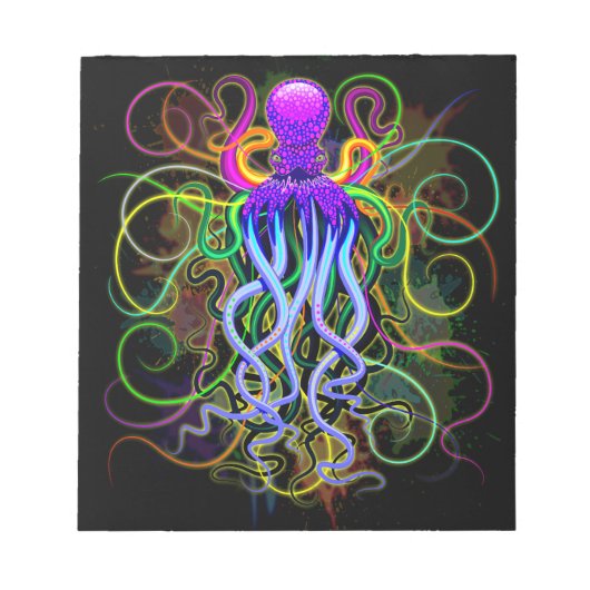 Octopus Psychedelic Luminescence Notitieblok (Voorkant)