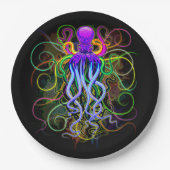 Octopus Psychedelic Luminescence Papieren Bordje (Voorkant)