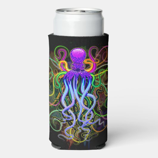 Octopus Psychedelic Luminescence Seltzer Blikjeskoeler (Seltzer Achterkant)