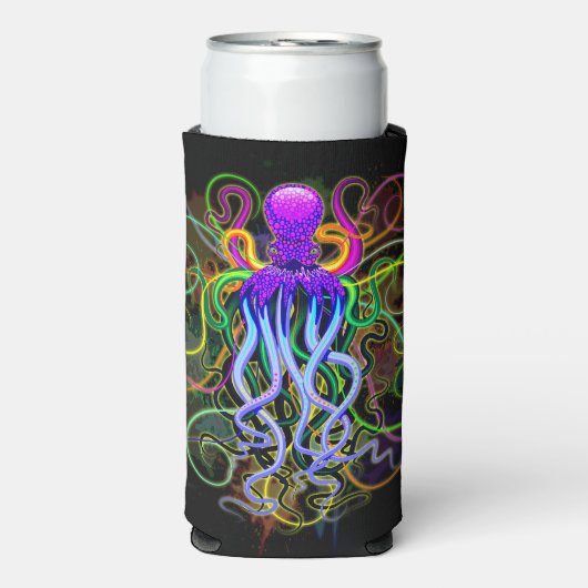 Octopus Psychedelic Luminescence Seltzer Blikjeskoeler (Seltzer Voorkant)
