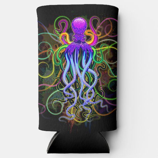 Octopus Psychedelic Luminescence Seltzer Blikjeskoeler (Voorkant)
