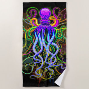 Octopus Psychedelic Luminescence Strandlaken