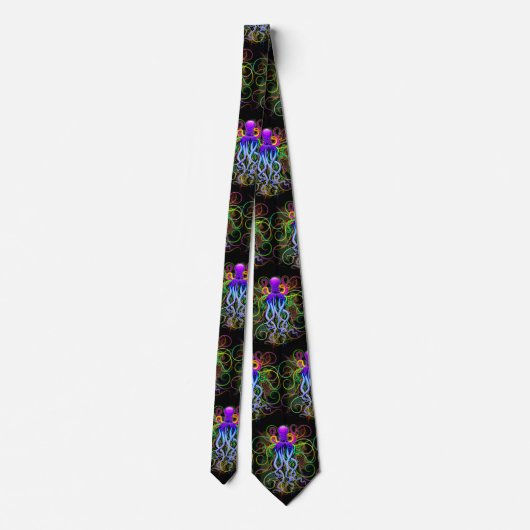 Octopus Psychedelic Luminescence Stropdas (Achterkant)