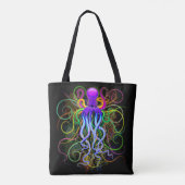 Octopus Psychedelic Luminescence Tote Bag (Achterkant)