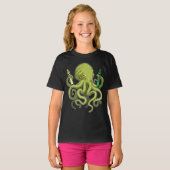 Octopus Pupil Crayons School T-shirt (Voorkant volledig)