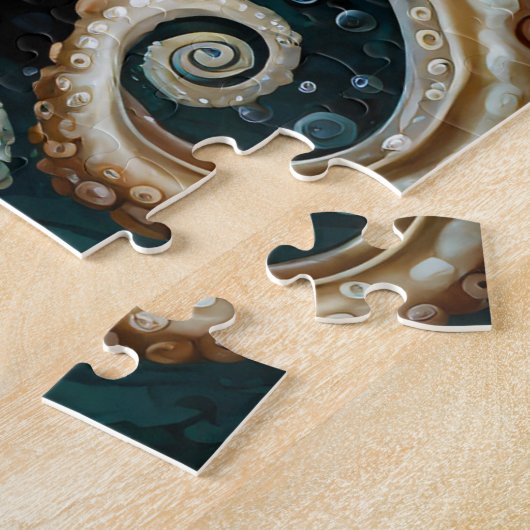 Octopus Puzzel Art Easy brain Art Puzzel Foto Puz Legpuzzel (Zijkant)
