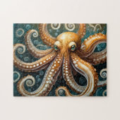 Octopus Puzzel Art Easy brain Art Puzzel Foto Puz Legpuzzel (Horizontaal)