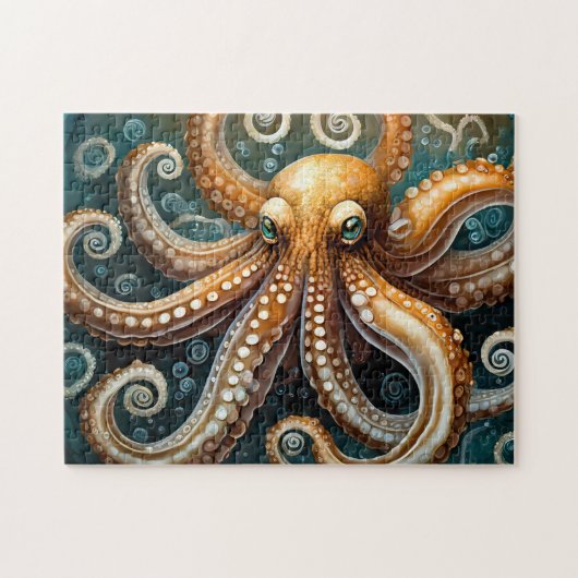 Octopus Puzzel Art Easy brain Art Puzzel Foto Puz Legpuzzel (Horizontaal)