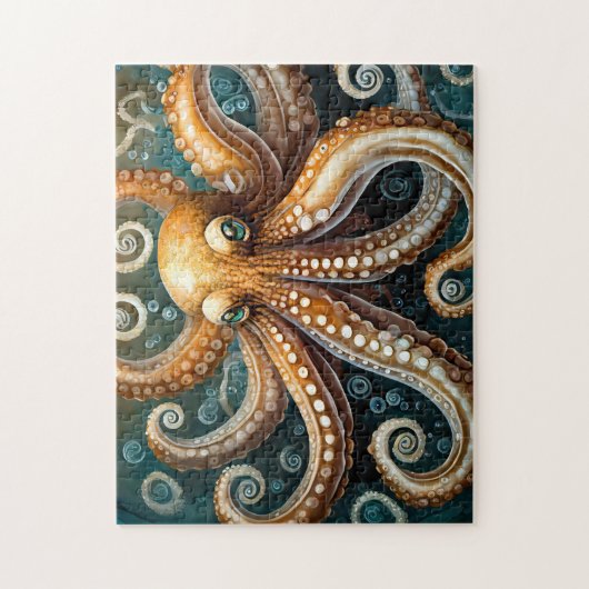 Octopus Puzzel Art Easy brain Art Puzzel Foto Puz Legpuzzel (Verticaal)